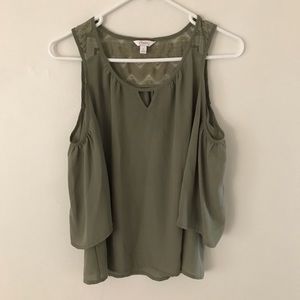 Candie’s Laced Cold Shoulder Top